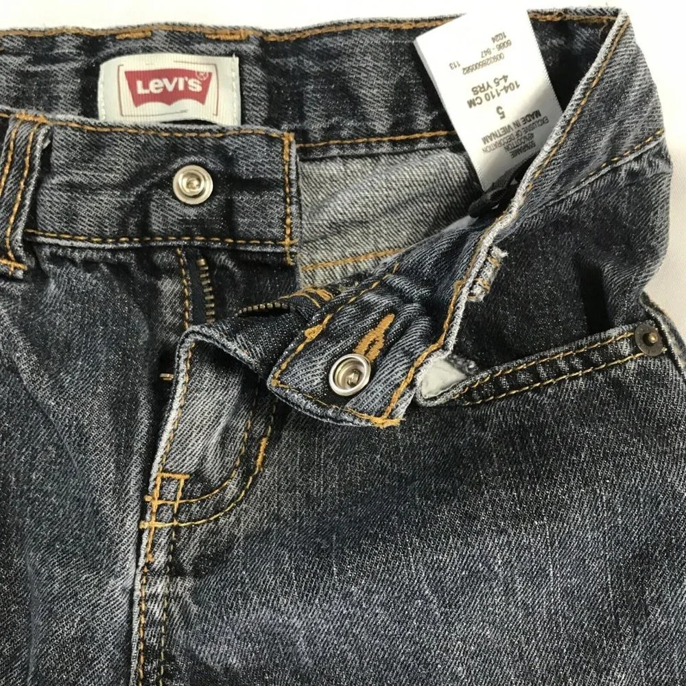 Levi Strauss Classic Red Label Shorts Youth Size 5 Reg Faux Button Pocket Design - Picture 5 of 12
